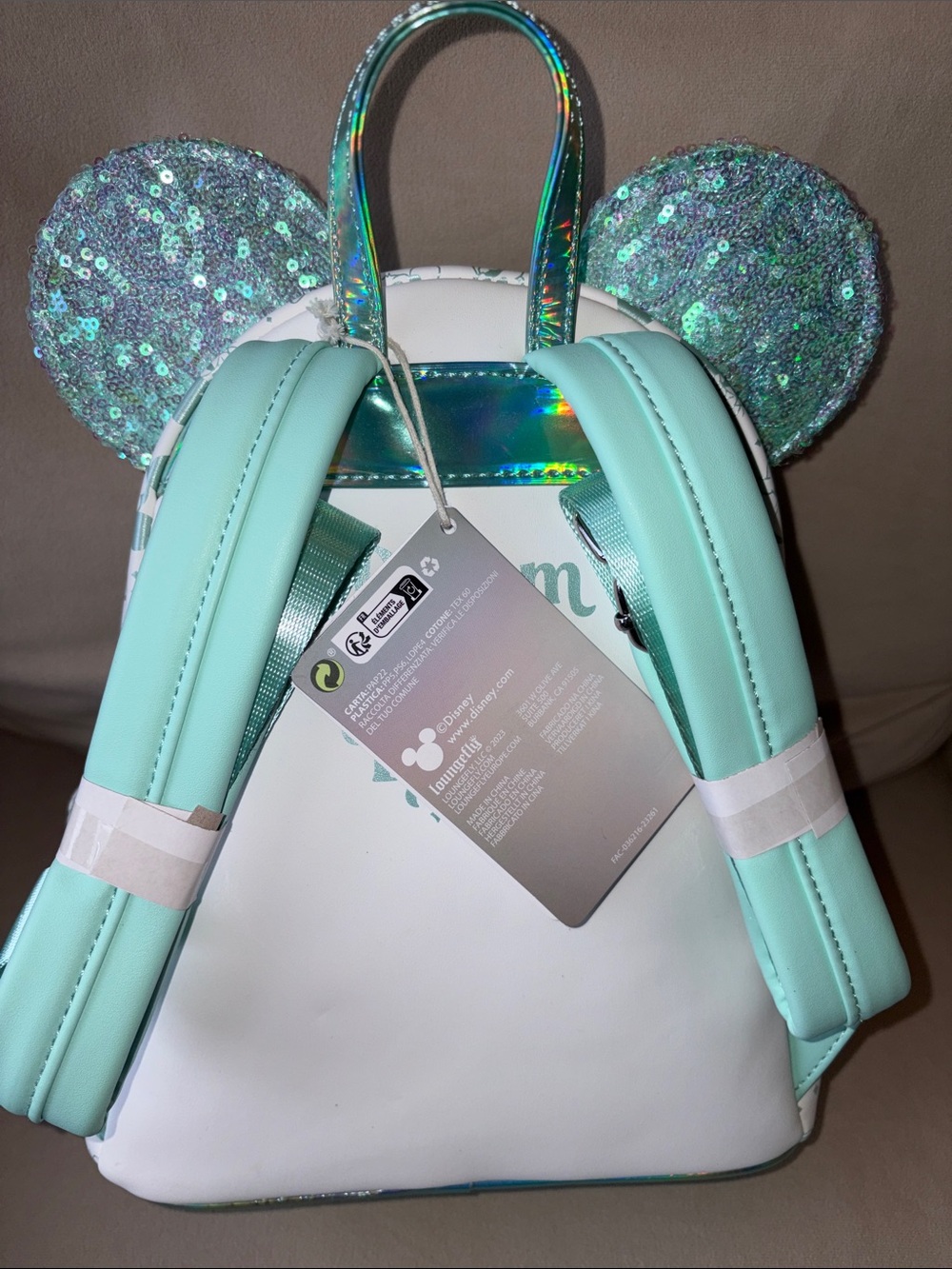 Disney 100 Loungefly Sequin Backpack NWT - Picture 7 of 12